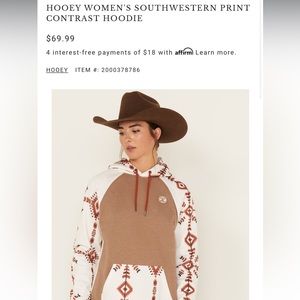 Hooeys Women’s Southwestern print hoodie